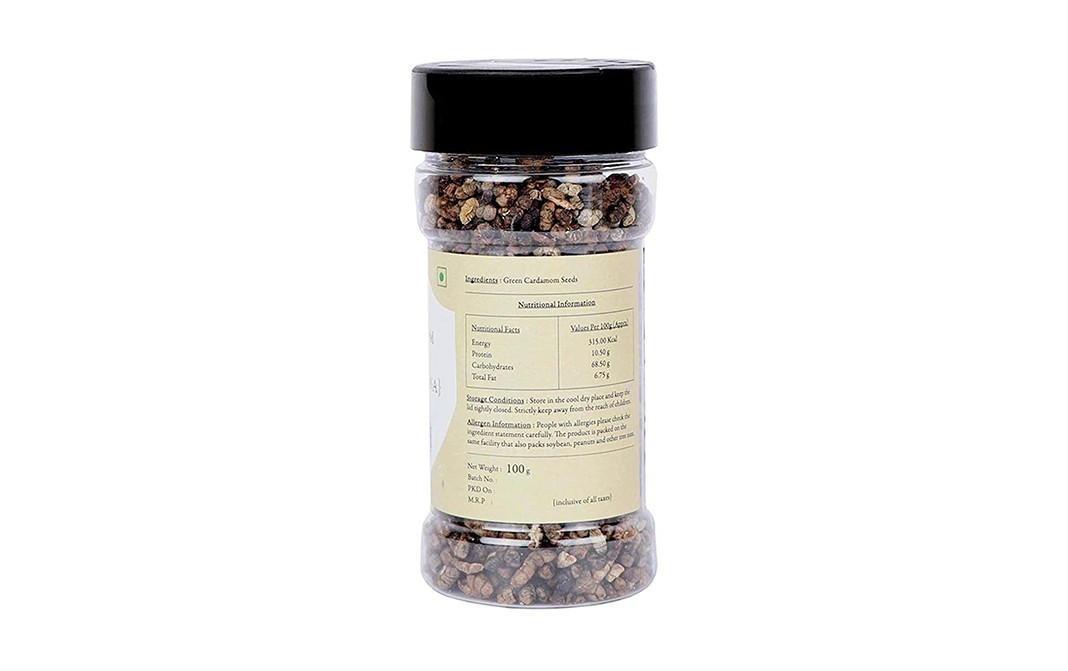 Malikaz' Cardamom Seeds (Ilaichi Dana)    Plastic Bottle  100 grams